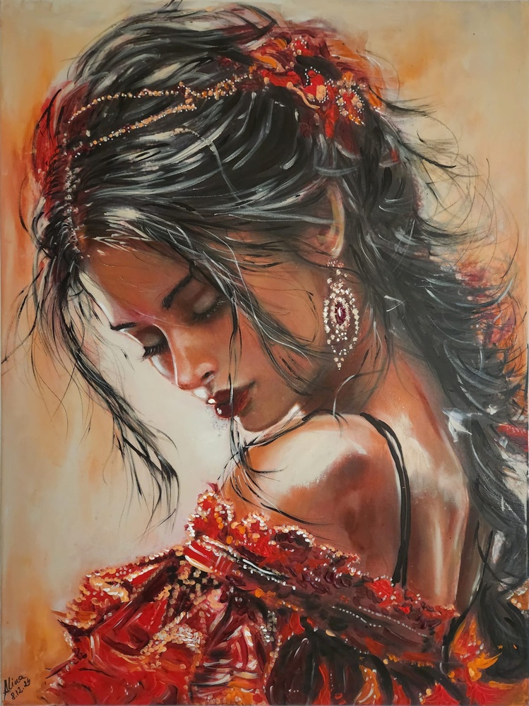 ArteDiAlina.com painting: Enchanted by a melody